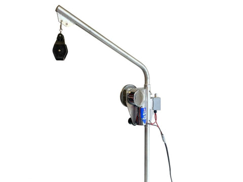 Lester’s 2.35 HP 60:1 12 V Electric Crab Pot Puller Davit Package