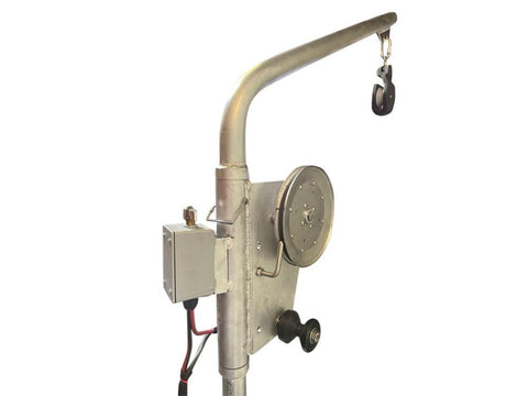 Lester’s 2.0 HP 90:1 12 V Electric Pot/Trap Puller Davit Package