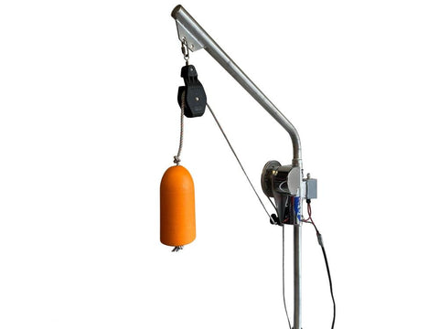 Lester’s 2.35 HP 60:1 12 V Electric Crab Pot Puller Davit Package