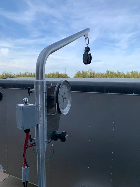 Lester’s 2.0 HP 90:1 12 V Electric Pot/Trap Puller Davit Package