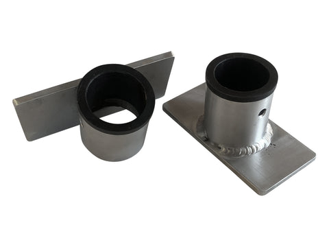 Delrin Sleeved Gunnel Flat Floor Mount Set